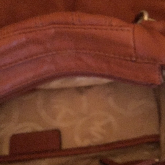 MK caramel colored purse